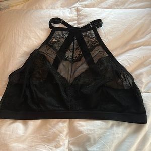 EUC Torrid Black Lace High Neck Bralette